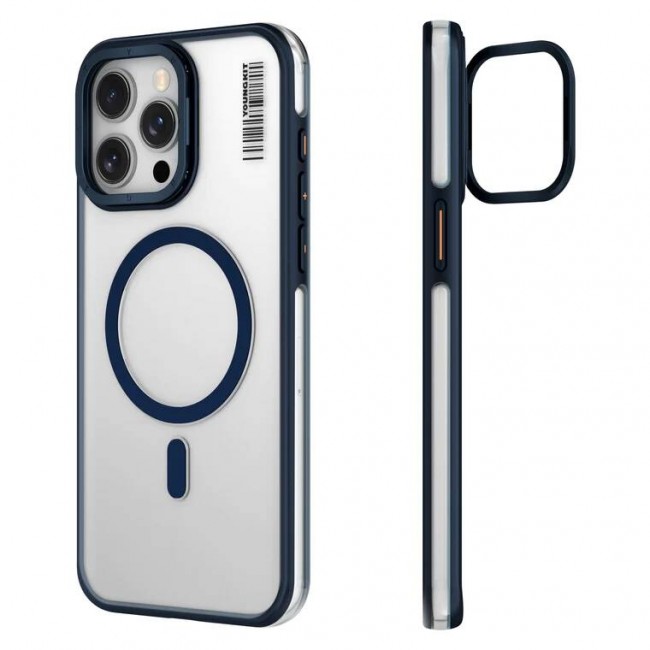 Apple iPhone 15 Pro Kılıf Magsafe Şarj Özellikli Sararma Önleyici Youngkit Crystal Grid Kapak Apple iPhone 15 Pro Kılıf Magsafe Şarj Özellikli Sararma Önleyici Youngkit Crystal Grid Kapak