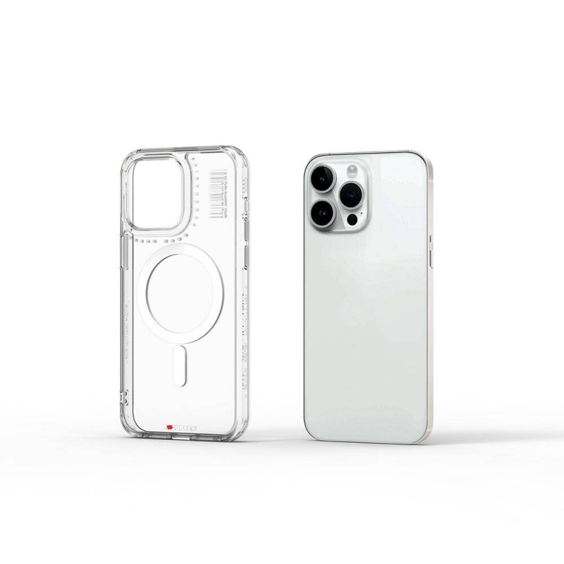 Bal-z Apple iPhone 15 Pro Kılıf M-safe Şarj Özellikli Şeffaf Transparan Wiwu Turkey D Serisi Kapak