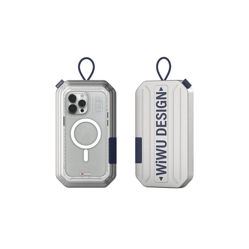 Bal-z Apple iPhone 15 Pro Kılıf M-safe Şarj Özellikli Şeffaf Transparan Wiwu Turkey D Serisi Kapak