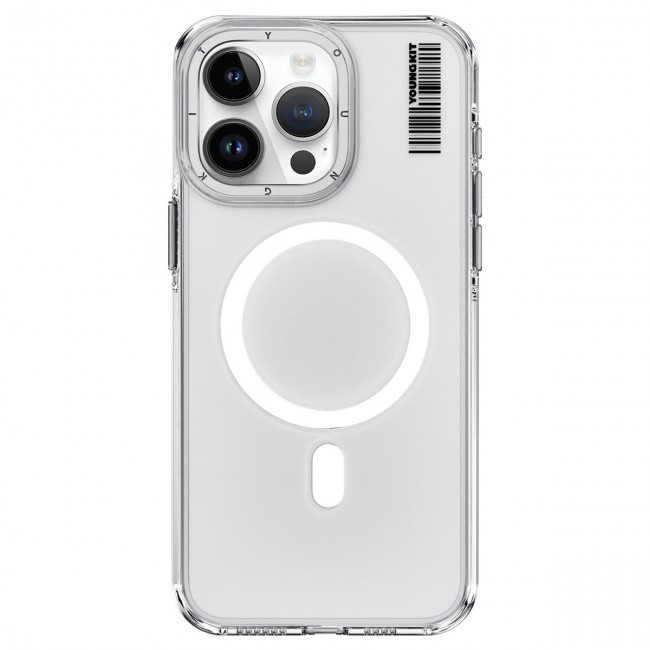 Apple iPhone 15 Pro Kılıf Magsafe Şarj Özellikli Şeffaf Youngkit Crystal Shield Serisi Kapak Apple iPhone 15 Pro Kılıf Magsafe Şarj Özellikli Şeffaf Youngkit Crystal Shield Serisi Kapak