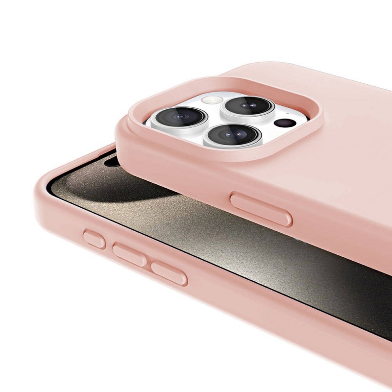 Bal-z Apple iPhone 15 Pro Kılıf M-safe Şarj Özellikli Sıvı Teknolojili Silinebilir Sert  Kivi Kapak