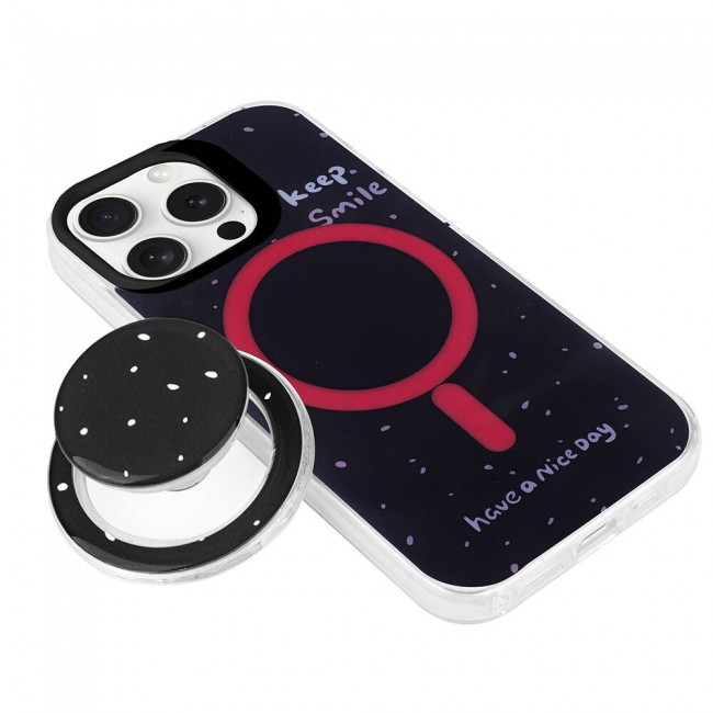 Apple iPhone 15 Pro Kılıf Magsafe Şarj Özellikli Tak-Çıkar Pop Soketli Zore Tiktok Kapak Apple iPhone 15 Pro Kılıf Magsafe Şarj Özellikli Tak-Çıkar Pop Soketli Zore Tiktok Kapak