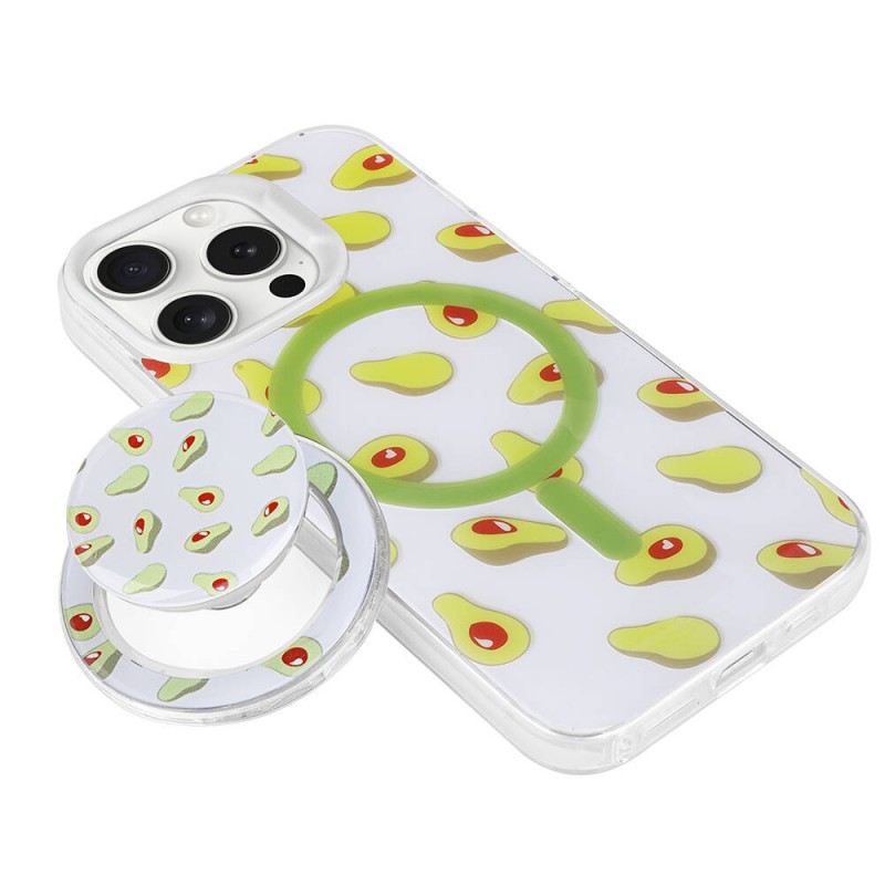 Bal-z Apple iPhone 15 Pro Kılıf M-safe Şarj Özellikli Tak-Çıkar Pop Soketli  Tiktok Kapak