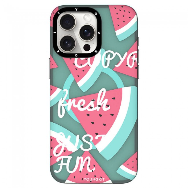 Apple iPhone 15 Pro Kılıf Magsafe Şarj Özellikli Yaz Meyvesi Desenli Youngkit Fruity Flavour Serisi Kapak Apple iPhone 15 Pro Kılıf Magsafe Şarj Özellikli Yaz Meyvesi Desenli Youngkit Fruity Flavour Serisi Kapak
