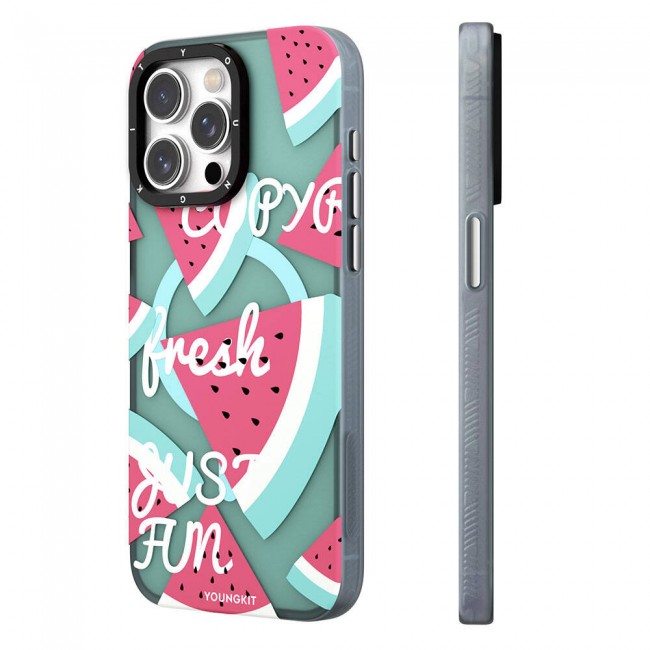 Apple iPhone 15 Pro Kılıf Magsafe Şarj Özellikli Yaz Meyvesi Desenli Youngkit Fruity Flavour Serisi Kapak Apple iPhone 15 Pro Kılıf Magsafe Şarj Özellikli Yaz Meyvesi Desenli Youngkit Fruity Flavour Serisi Kapak