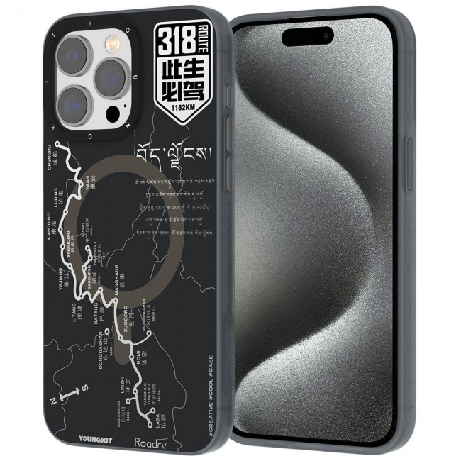 Apple iPhone 15 Pro Kılıf Magsafe Şarj Özellikli Youngkit 318 Road Serisi Kapak Apple iPhone 15 Pro Kılıf Magsafe Şarj Özellikli Youngkit 318 Road Serisi Kapak