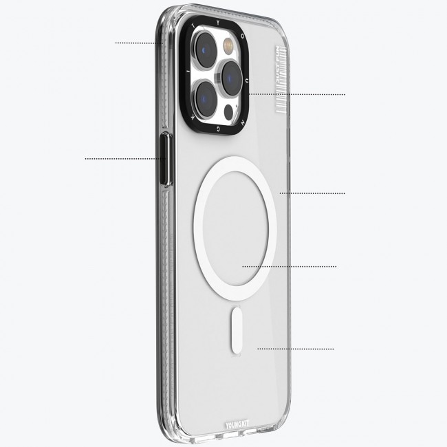 Apple iPhone 15 Pro Kılıf Magsafe Şarj Özellikli YoungKit Crystal Color Serisi Kapak Apple iPhone 15 Pro Kılıf Magsafe Şarj Özellikli YoungKit Crystal Color Serisi Kapak