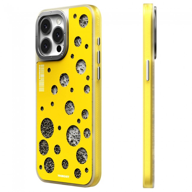 Apple iPhone 15 Pro Kılıf Magsafe Şarj Özellikli Youngkit Quicksand Beads Serisi Kapak Apple iPhone 15 Pro Kılıf Magsafe Şarj Özellikli Youngkit Quicksand Beads Serisi Kapak