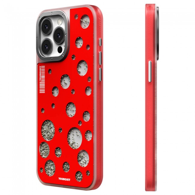 Apple iPhone 15 Pro Kılıf Magsafe Şarj Özellikli Youngkit Quicksand Beads Serisi Kapak Apple iPhone 15 Pro Kılıf Magsafe Şarj Özellikli Youngkit Quicksand Beads Serisi Kapak