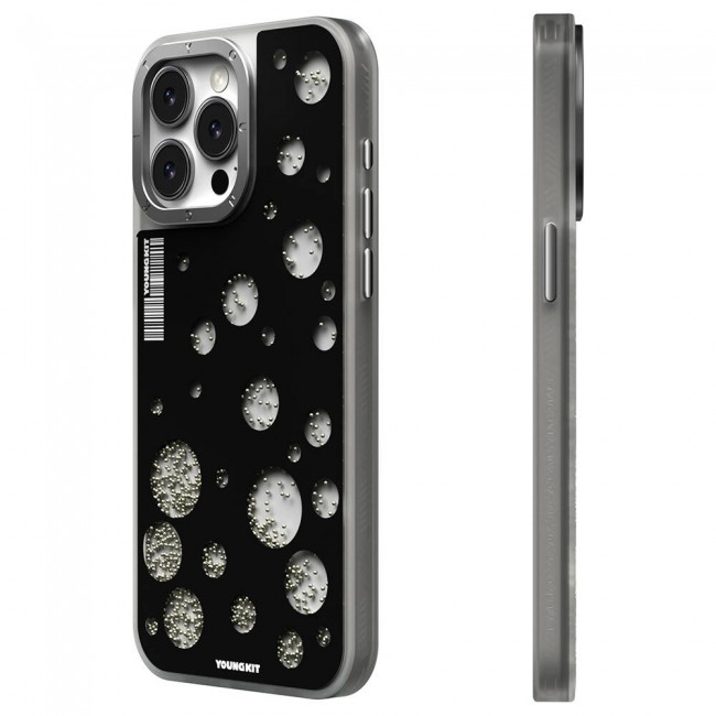 Apple iPhone 15 Pro Kılıf Magsafe Şarj Özellikli Youngkit Quicksand Beads Serisi Kapak Apple iPhone 15 Pro Kılıf Magsafe Şarj Özellikli Youngkit Quicksand Beads Serisi Kapak