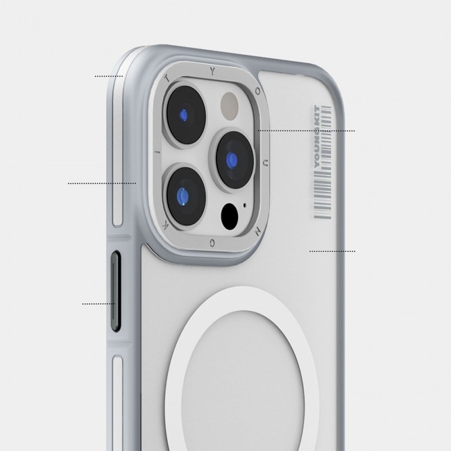 Apple iPhone 15 Pro Kılıf Magsafe Şarj Özellikli Youngkit Rock Sand Serisi Kapak Apple iPhone 15 Pro Kılıf Magsafe Şarj Özellikli Youngkit Rock Sand Serisi Kapak