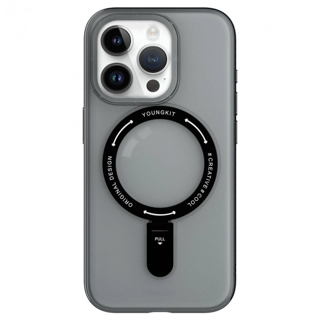 Apple iPhone 15 Pro Kılıf Magsafe Şarj Özellikli Youngkit Rock Serisi Kapak Apple iPhone 15 Pro Kılıf Magsafe Şarj Özellikli Youngkit Rock Serisi Kapak