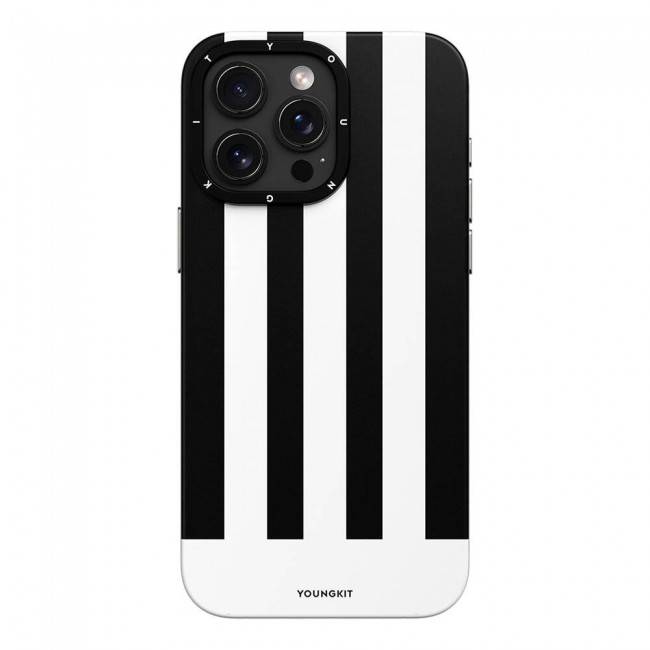 Apple iPhone 15 Pro Kılıf Magsafe Şarj Özellikli Youngkit Striped Piano Keys Serisi Kapak Apple iPhone 15 Pro Kılıf Magsafe Şarj Özellikli Youngkit Striped Piano Keys Serisi Kapak