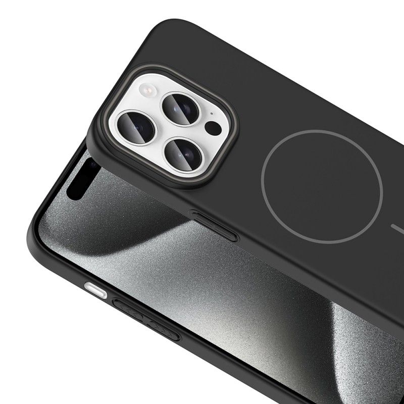 Bal-z Apple iPhone 15 Pro Kılıf M-safe Şarj Özellikli Zore Ruby Sert Kapak