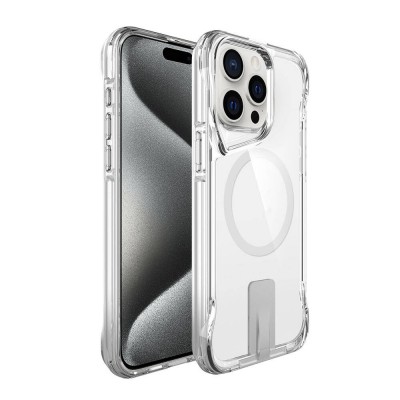 Bal-z Apple iPhone 15 Pro Kılıf M-safe Şarj Özellikli  T-Max Standlı Kapak