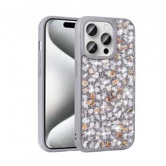 Apple iPhone 15 Pro Kılıf Parlak Taşlı Tasarım Zore Linea Diamond Kapak Apple iPhone 15 Pro Kılıf Parlak Taşlı Tasarım Zore Linea Diamond Kapak