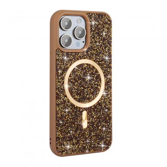 Apple iPhone 15 Pro Kılıf Pırlanta Tasarımlı M-safe Şarj Özellikli Zore Mozaik Silikon Kapak Apple iPhone 15 Pro Kılıf Pırlanta Tasarımlı M-safe Şarj Özellikli Zore Mozaik Silikon Kapak