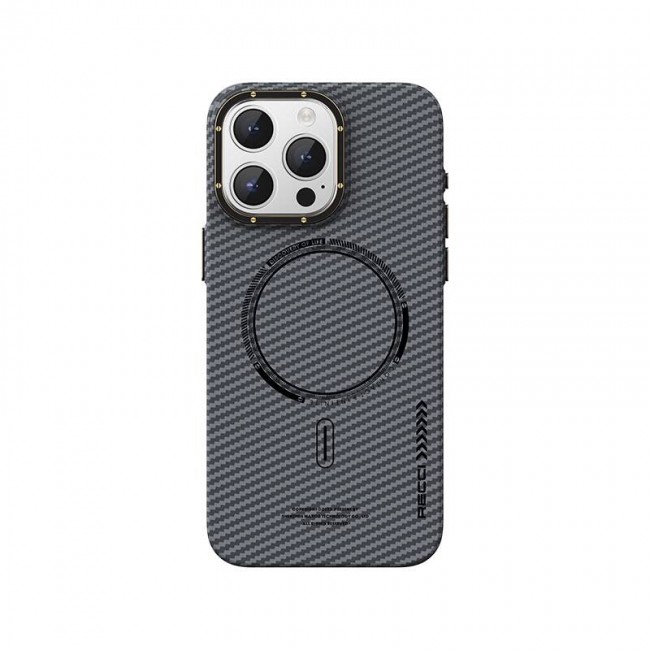 Apple iPhone 15 Pro Kılıf Recci Machinist Serisi Magsafe Şarj Özellikli Magnetik Karbon Kapak Apple iPhone 15 Pro Kılıf Recci Machinist Serisi Magsafe Şarj Özellikli Magnetik Karbon Kapak