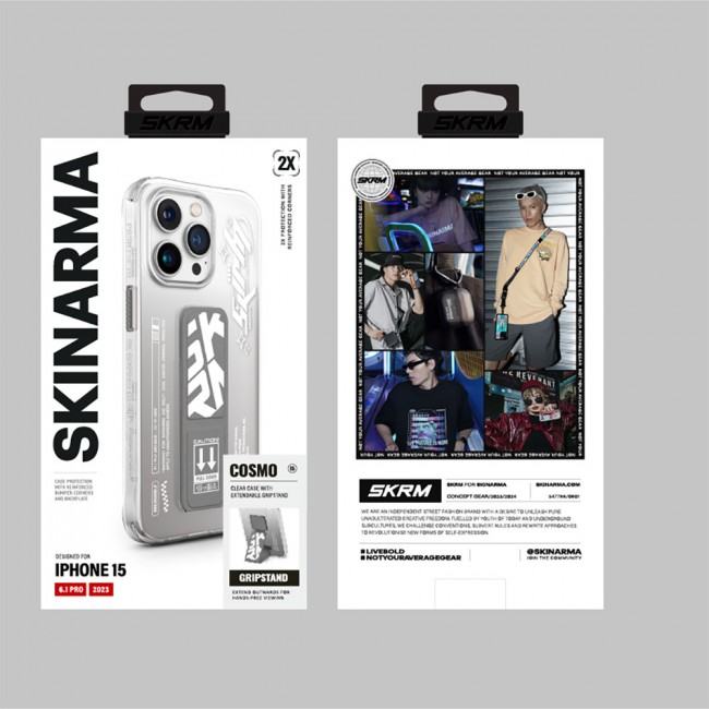 Apple iPhone 15 Pro Kılıf SkinArma Şeffaf Renk Geçişli Airbag Tasarımlı Standlı Cosmo Kapak Apple iPhone 15 Pro Kılıf SkinArma Şeffaf Renk Geçişli Airbag Tasarımlı Standlı Cosmo Kapak
