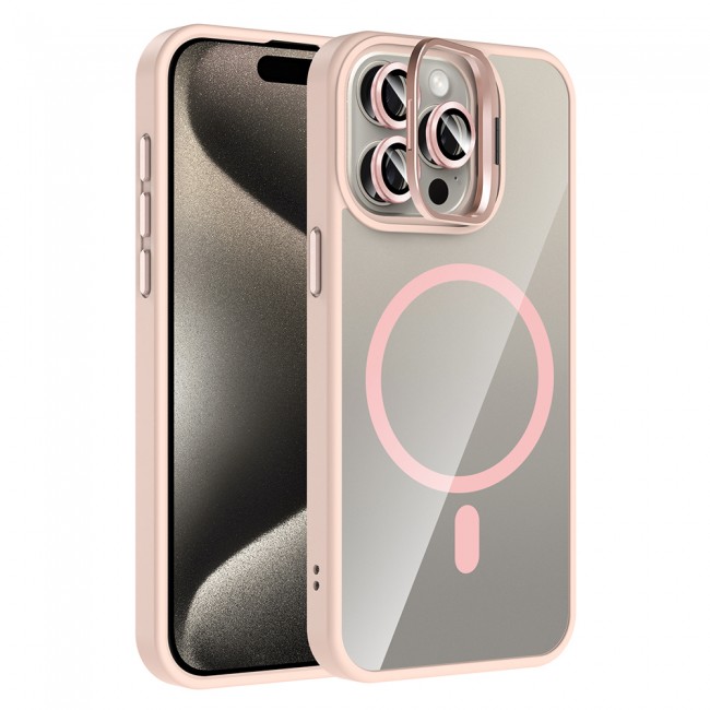 Apple iPhone 15 Pro Kılıf Standlı ve Kamera Lens Hediyeli M-Safe Şarj Özellikli Zore Etro Kapak Apple iPhone 15 Pro Kılıf Standlı ve Kamera Lens Hediyeli M-Safe Şarj Özellikli Zore Etro Kapak