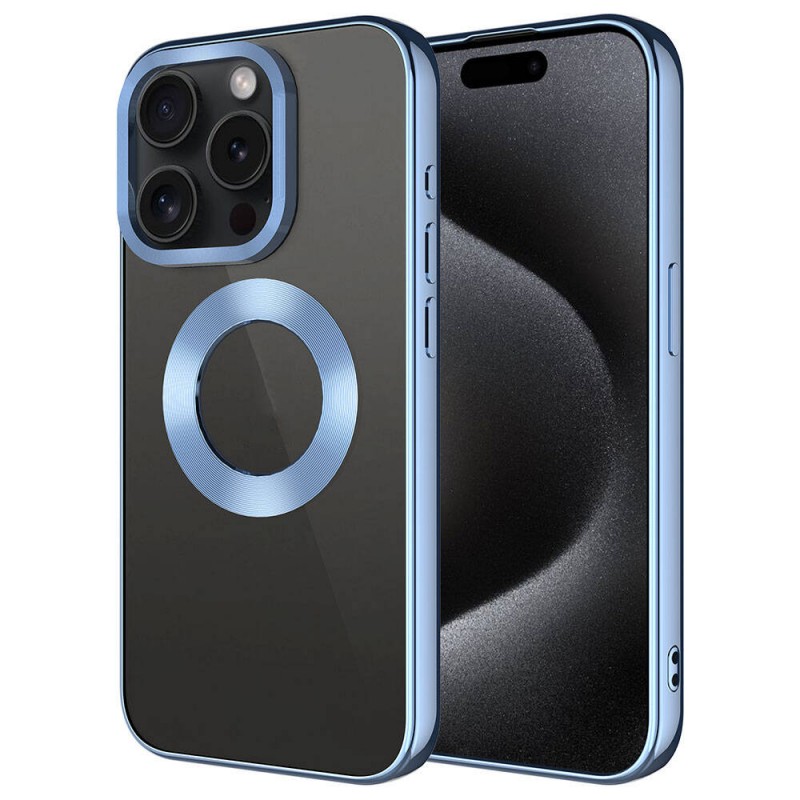 Bal-z Apple iPhone 15 Pro Kılıf Tek Kamera Çerçeveli Logo Gösteren  Omega Kapak