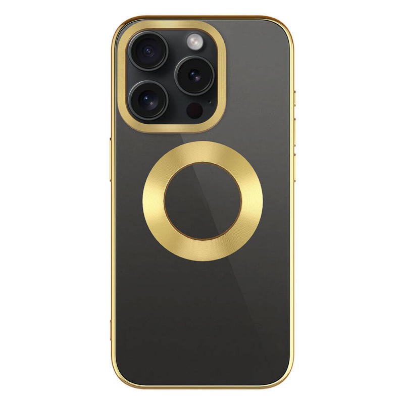 Bal-z Apple iPhone 15 Pro Kılıf Tek Kamera Çerçeveli Logo Gösteren  Omega Kapak