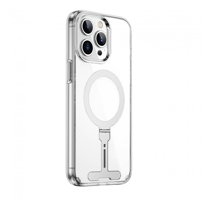 Apple iPhone 15 Pro Kılıf Wiwu FYY-014 Magsafe Şarj Özellikli Alüminyum Alaşım Metal Standlı Şeffaf Kapak Apple iPhone 15 Pro Kılıf Wiwu FYY-014 Magsafe Şarj Özellikli Alüminyum Alaşım Metal Standlı Şeffaf Kapak