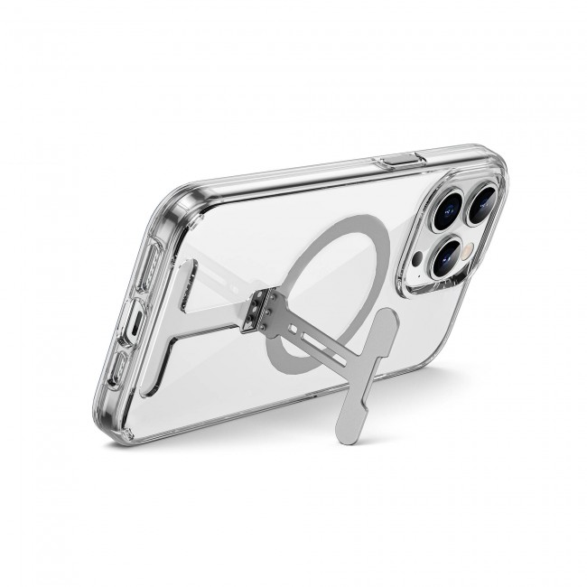 Apple iPhone 15 Pro Kılıf Wiwu FYY-014 Magsafe Şarj Özellikli Alüminyum Alaşım Metal Standlı Şeffaf Kapak Apple iPhone 15 Pro Kılıf Wiwu FYY-014 Magsafe Şarj Özellikli Alüminyum Alaşım Metal Standlı Şeffaf Kapak