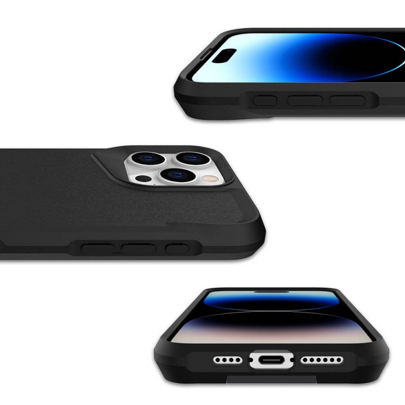 Bal-z Apple iPhone 15 Pro Kılıf  Airbag Kenarlı T-Max Mat Standlı Kapak