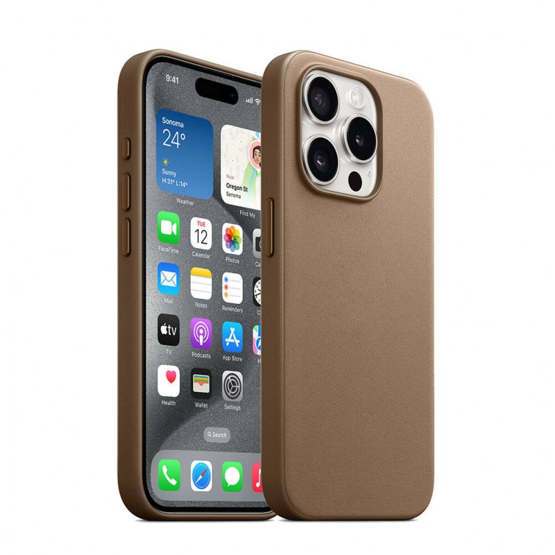 Bal-z Apple iPhone 15 Pro Kılıf  M-safe Şarj Özellikli Mikro Fiber Optimal Kapak