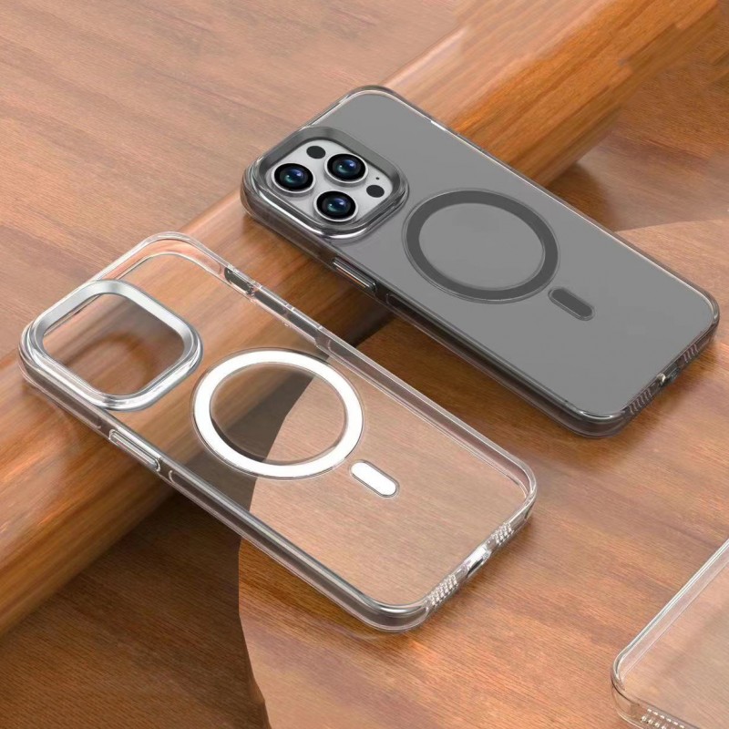 Bal-z Apple iPhone 15 Pro Kılıf  Wireless Şarj Özellikli Şeffaf Efsane Kapak