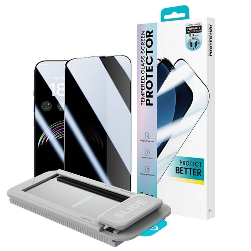 Bal-z Apple iPhone 15 Pro Max Benks V Pro Ultra Shield Privacy 0.3mm Ekran Koruyucu + Kolay Uygulama Aparatlı