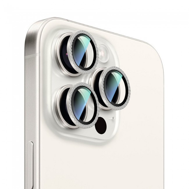 Apple iPhone 15 Pro Max CaseWorld Alloy Sparkling Diamond Serisi Taşlı Lens Koruyucu Apple iPhone 15 Pro Max CaseWorld Alloy Sparkling Diamond Serisi Taşlı Lens Koruyucu