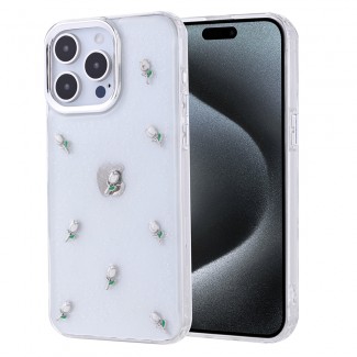 Apple iPhone 15 Pro Max Kılıf Airbag Tasarımlı Simli Şeffaf Zore Kutup Kapak Apple iPhone 15 Pro Max Kılıf Airbag Tasarımlı Simli Şeffaf Zore Kutup Kapak
