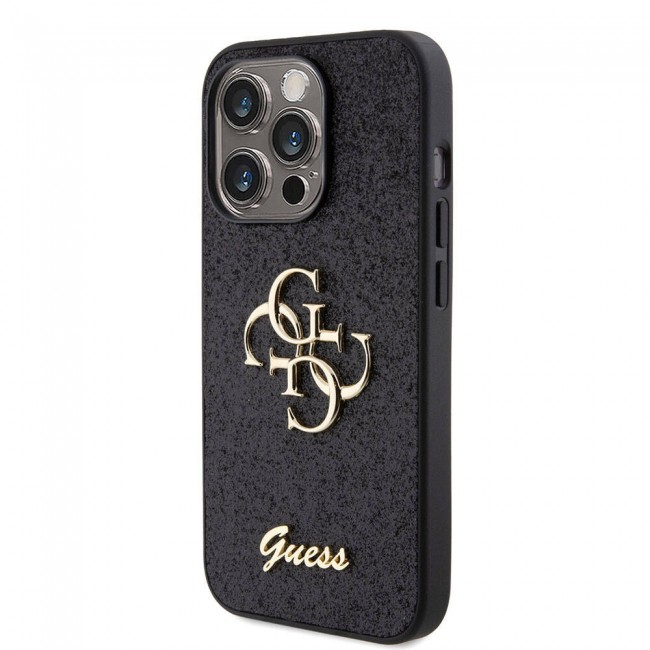 Apple iPhone 15 Pro Max Kılıf Guess Orjinal Lisanslı 4G Büyük Metal Logolu Glitter Kapak Apple iPhone 15 Pro Max Kılıf Guess Orjinal Lisanslı 4G Büyük Metal Logolu Glitter Kapak