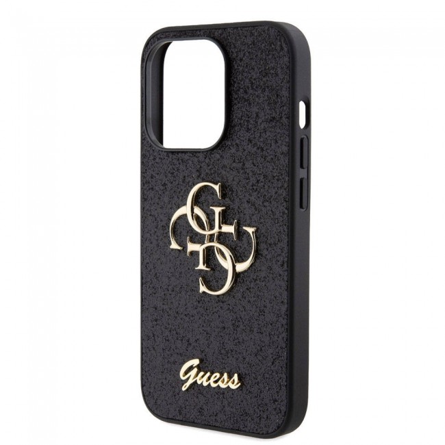 Apple iPhone 15 Pro Max Kılıf Guess Orjinal Lisanslı 4G Büyük Metal Logolu Glitter Kapak Apple iPhone 15 Pro Max Kılıf Guess Orjinal Lisanslı 4G Büyük Metal Logolu Glitter Kapak