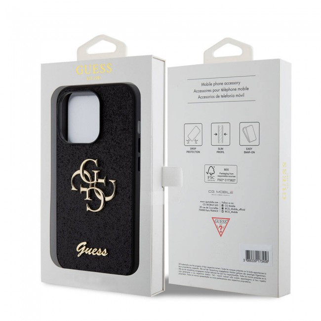 Apple iPhone 15 Pro Max Kılıf Guess Orjinal Lisanslı 4G Büyük Metal Logolu Glitter Kapak Apple iPhone 15 Pro Max Kılıf Guess Orjinal Lisanslı 4G Büyük Metal Logolu Glitter Kapak
