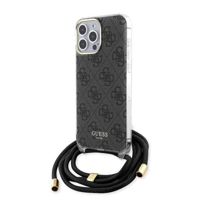 Apple iPhone 15 Pro Max Kılıf Guess Orjinal Lisanslı Çapraz Kordon 4G Desenli Kapak Apple iPhone 15 Pro Max Kılıf Guess Orjinal Lisanslı Çapraz Kordon 4G Desenli Kapak