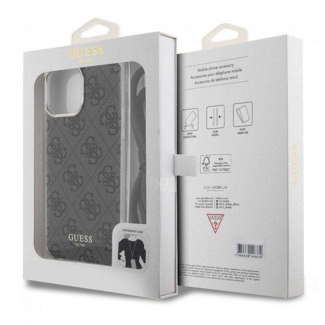 Apple iPhone 15 Pro Max Kılıf Guess Orjinal Lisanslı Çapraz Kordon 4G Desenli Kapak Apple iPhone 15 Pro Max Kılıf Guess Orjinal Lisanslı Çapraz Kordon 4G Desenli Kapak