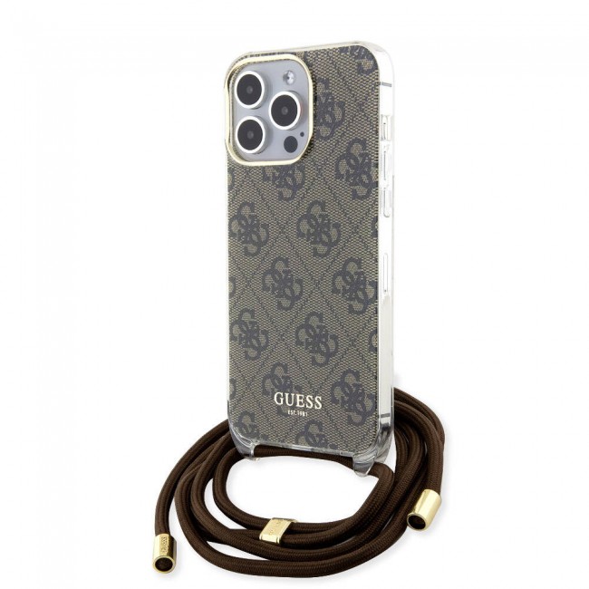 Apple iPhone 15 Pro Max Kılıf Guess Orjinal Lisanslı Çapraz Kordon 4G Desenli Kapak Apple iPhone 15 Pro Max Kılıf Guess Orjinal Lisanslı Çapraz Kordon 4G Desenli Kapak