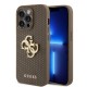 Apple iPhone 15 Pro Max Kılıf Guess Orjinal Lisanslı Delikli Yazı ve 4G Glitter Büyük Metal Logolu Kapak Apple iPhone 15 Pro Max Kılıf Guess Orjinal Lisanslı Delikli Yazı ve 4G Glitter Büyük Metal Logolu Kapak