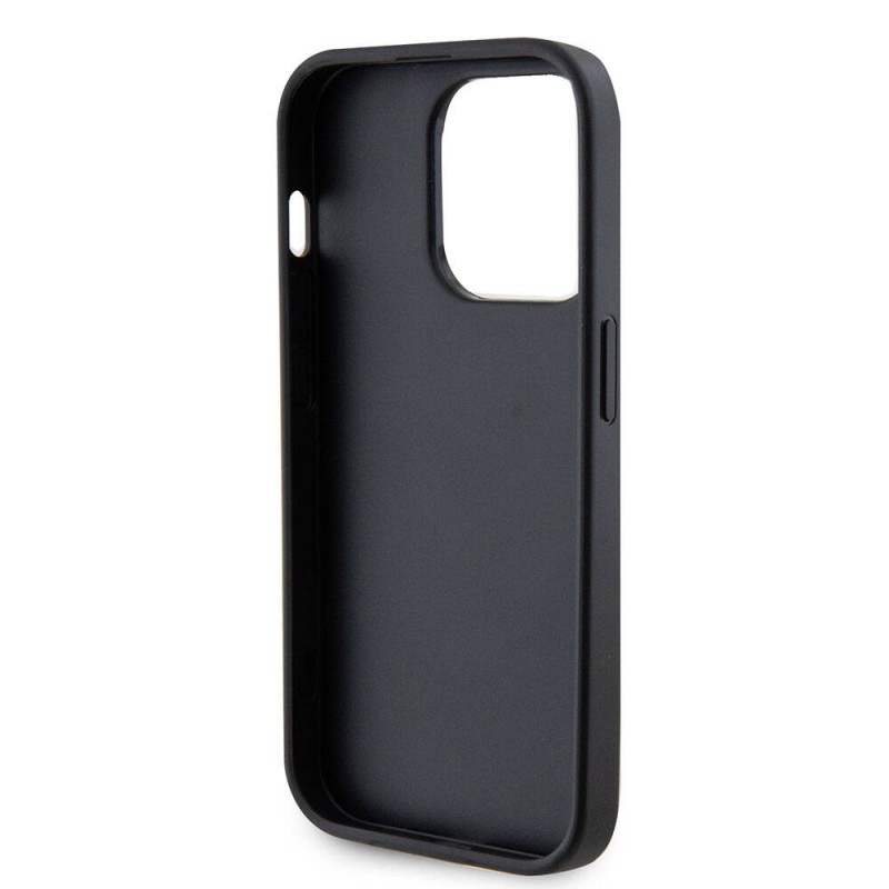 Bal-z Apple iPhone 15 Pro Max Kılıf Guess Orjinal Lisanslı Deri 4G Metal Logo Strass Kapak