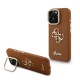 Apple iPhone 15 Pro Max Kılıf Guess Orjinal Lisanslı Grained Yazı Logolu Kamera Standlı Kapak