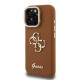Apple iPhone 15 Pro Max Kılıf Guess Orjinal Lisanslı Grained Yazı Logolu Kamera Standlı Kapak