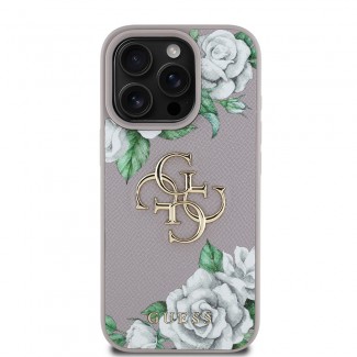 Apple iPhone 15 Pro Max Kılıf Guess Orjinal Lisanslı Gül Baskılı Büyük Metal Logo Dizaynlı Kapak Apple iPhone 15 Pro Max Kılıf Guess Orjinal Lisanslı Gül Baskılı Büyük Metal Logo Dizaynlı Kapak