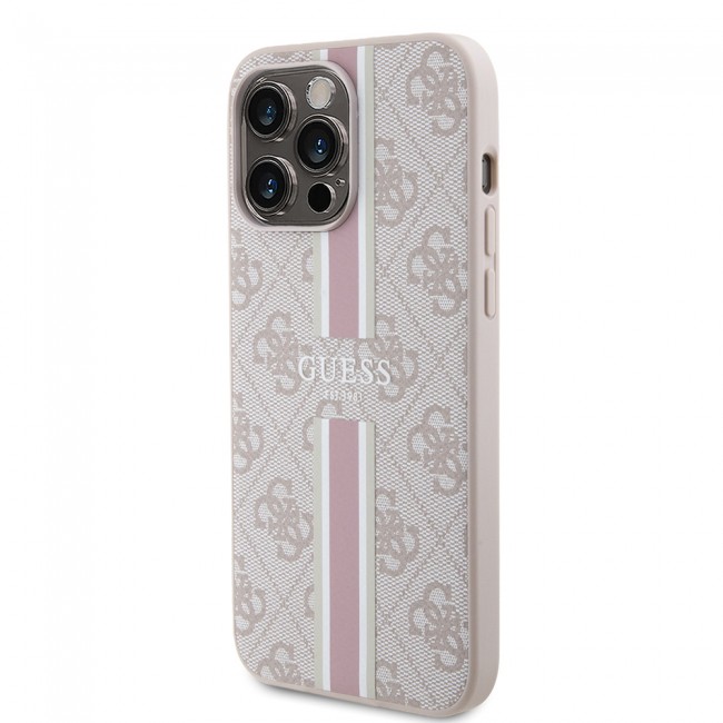 Apple iPhone 15 Pro Max Kılıf Guess Orjinal Lisanslı Magsafe Şarj Özellikli 4G Şerit Tasarımlı Printed Kapak Apple iPhone 15 Pro Max Kılıf Guess Orjinal Lisanslı Magsafe Şarj Özellikli 4G Şerit Tasarımlı Printed Kapak