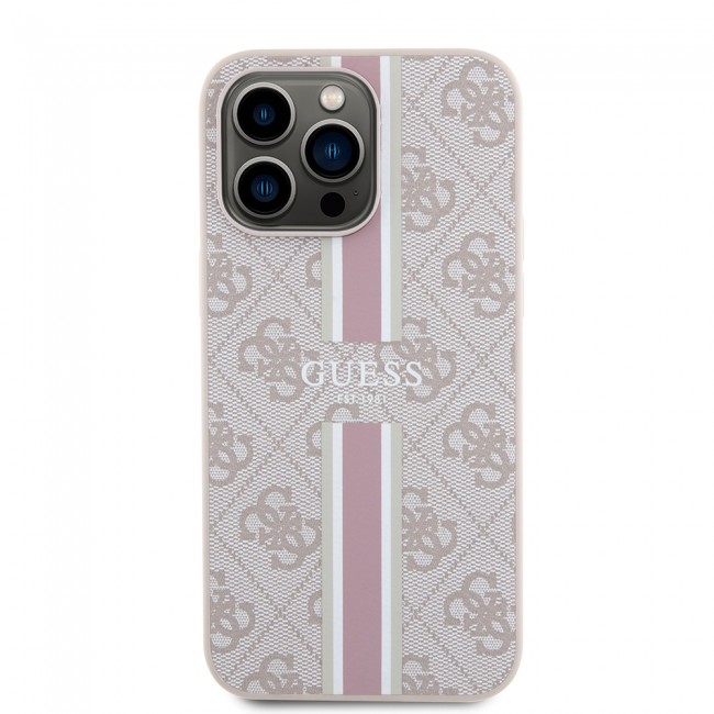 Apple iPhone 15 Pro Max Kılıf Guess Orjinal Lisanslı Magsafe Şarj Özellikli 4G Şerit Tasarımlı Printed Kapak Apple iPhone 15 Pro Max Kılıf Guess Orjinal Lisanslı Magsafe Şarj Özellikli 4G Şerit Tasarımlı Printed Kapak