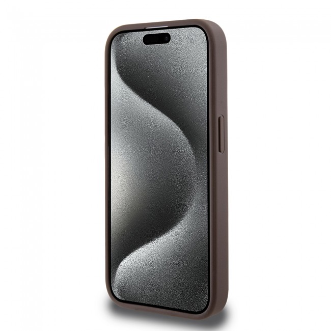 Apple iPhone 15 Pro Max Kılıf Guess Orjinal Lisanslı Magsafe Şarj Özellikli PU Üçgen Logo 4G Desenli Kapak Apple iPhone 15 Pro Max Kılıf Guess Orjinal Lisanslı Magsafe Şarj Özellikli PU Üçgen Logo 4G Desenli Kapak