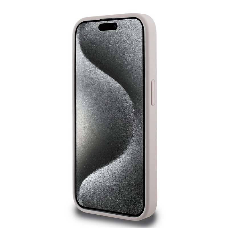 Bal-z Apple iPhone 15 Pro Max Kılıf Guess Orjinal Lisanslı M-safe Şarj Özellikli Small 4G Classic Kapak