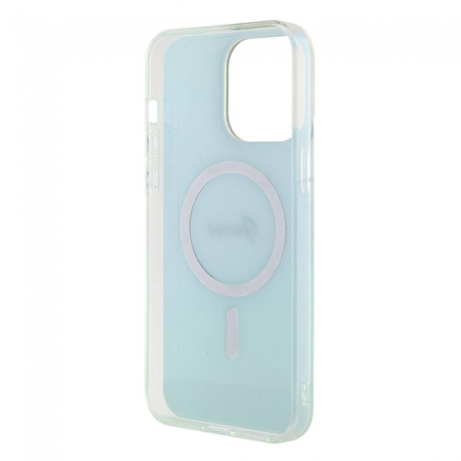 Apple iPhone 15 Pro Max Kılıf Guess Orjinal Lisanslı Magsafe Şarj Özellikli Yazı Logolu Iridescent Kapak Apple iPhone 15 Pro Max Kılıf Guess Orjinal Lisanslı Magsafe Şarj Özellikli Yazı Logolu Iridescent Kapak